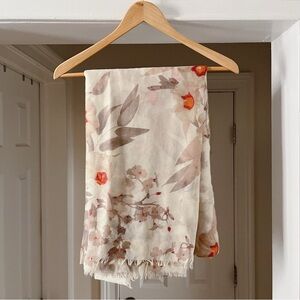 Sheer Floral Scarf/Wrap